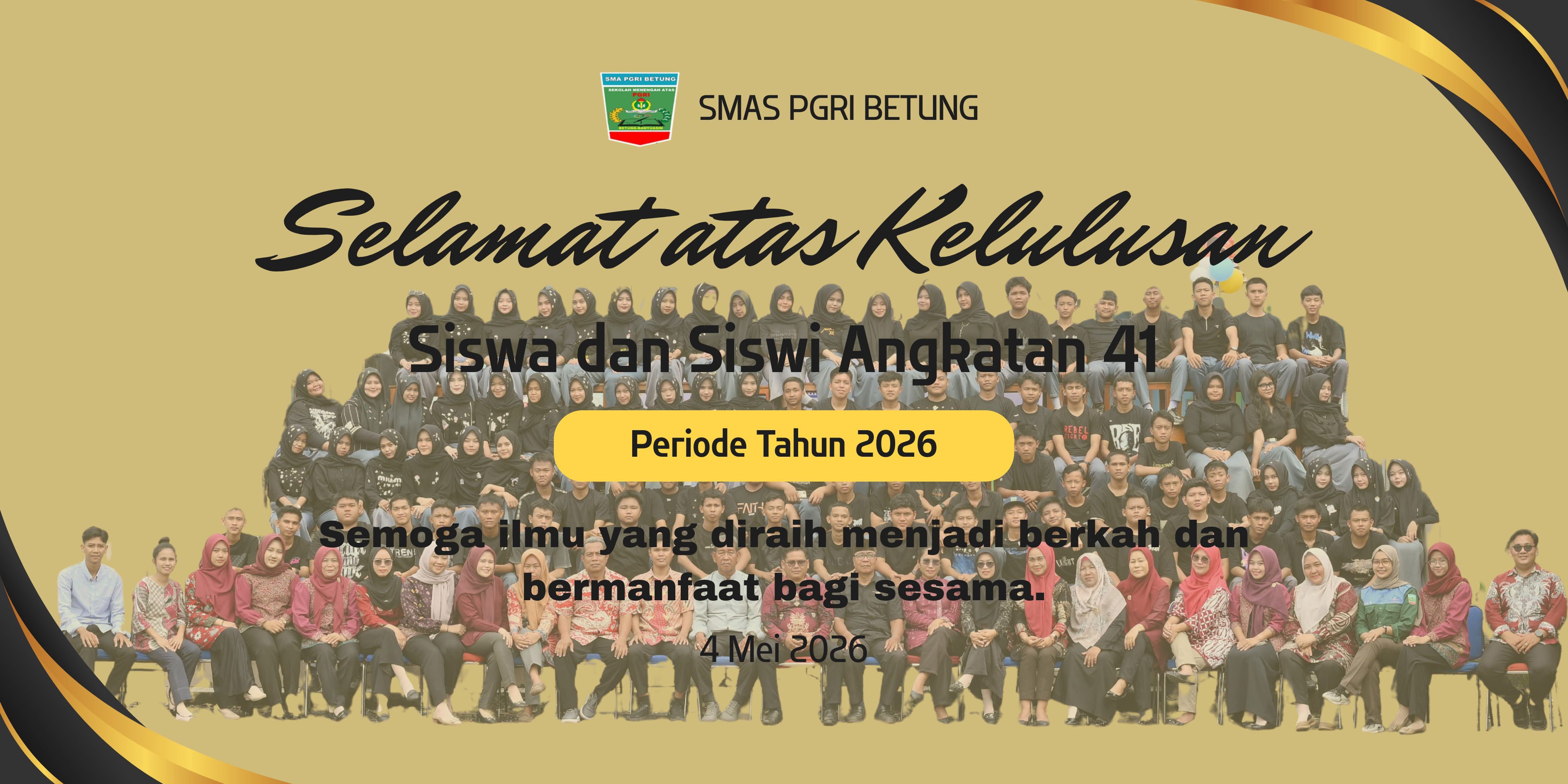PENGUMUMAN KELULUSAN ANGKATAN 41 SMAS PGRI BETUNG